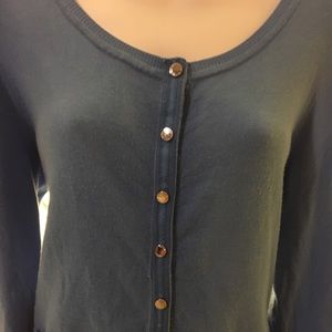 White House Black Market Blue Cardigan